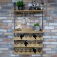 Wine Rack - Fir Wood and Metal