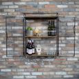 Wine Wall Unit - Black - Metal