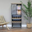 Wine Cabinet - Fir Wood and Metal