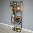 Shelving Unit - Industrial Metal - with Wine Rack
