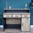 Bar Counter - Mango Wood - 1 Door - 3 Drawer