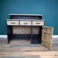 Bar Counter - Mango Wood - 1 Door - 3 Drawer