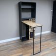 Bar Cabinet - Mango Wood and Black Metal - Large