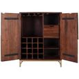Flora Bar Cabinet - 2 Door - Dark - Mango Wood