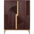 Flora Bar Cabinet - 2 Door - Dark - Mango Wood