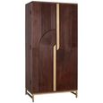 Flora Tall Bar Cabinet - 2 Door - Dark - Mango Wood
