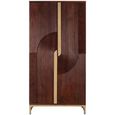 Flora Tall Bar Cabinet - 2 Door - Dark - Mango Wood