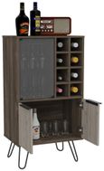 Nevada Grey Oak Effect Wine Cabinet with Hairpin Legs