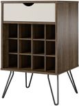Nowata Contra Brown Oak Wine Rack Cabinet - 8374322COMNUK