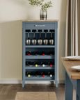 Signature Blue Wine Rack - 4 Shelf