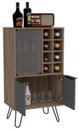 Vegas Grey Wine Cabinet with Hairpin Legs
