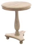 Vintage Mahogany French Style Round Wine Table with Bun Feet