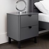 Grey High Gloss Bedside Cabinets