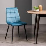 Blue Upholstered Dining Chairs