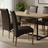 Brown Upholstered Dining Chairs