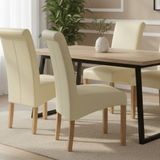 Cream Upholstered Dining Chairs