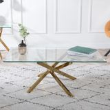 Glass and Gold Coffee Tables