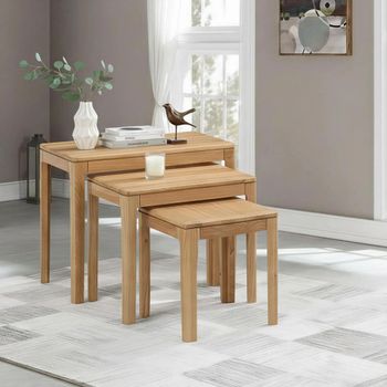 Dunmore Nest of Tables - Set of 3 - Oak