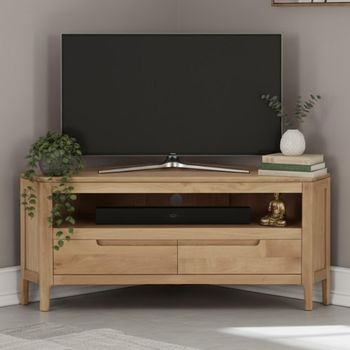 Dunmore Oak 2 Drawer Corner TV Unit