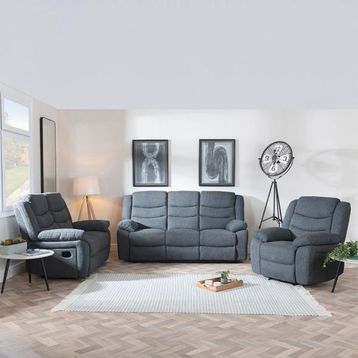 Humz Windsor Dark Grey Fabric Sofa