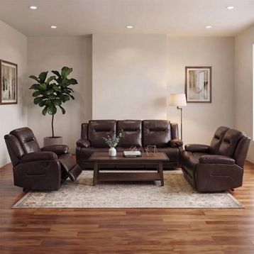 Humz Athena Dark Brown Leather Sofa