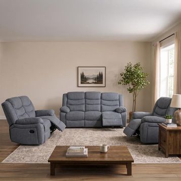 Humz Windsor Dark Grey Fabric Sofa