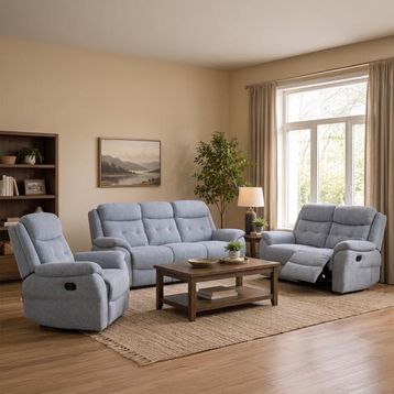 Humz Shelby Grey Fabric Sofa
