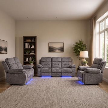 Humz Foster Grey Fabric Sofa