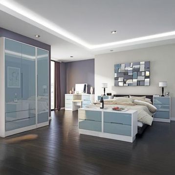 Monaco High Gloss Grey and White