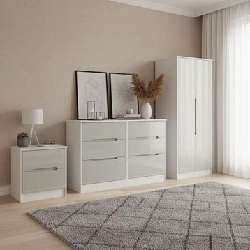 Monaco High Gloss Kaschmir and White