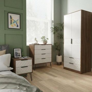 Welcome Furniture Harlequin White Matt and Vintage Oak