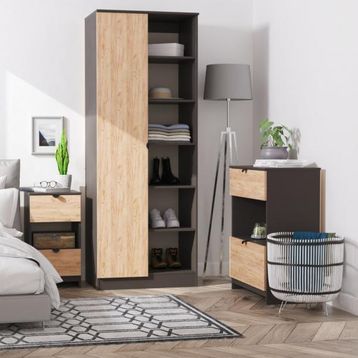Welcome Furniture Bora Gold Craft Oak and Graphite