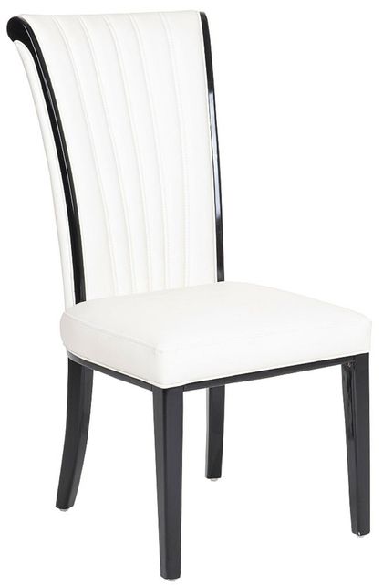 Black and white leather chairs sale