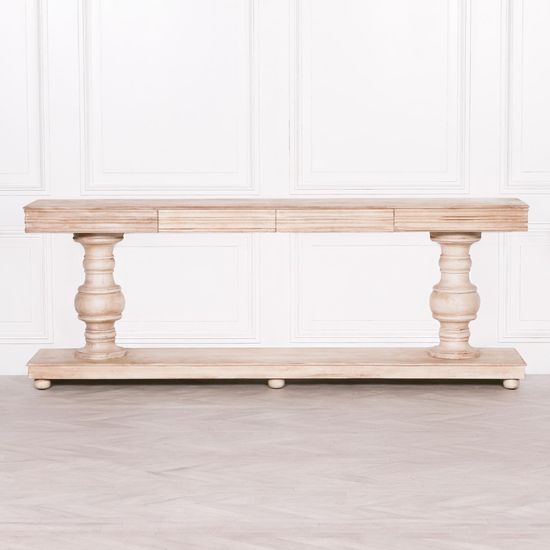 Mango Wood 2 Drawer Extra Large Console Table