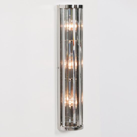 Deco Chrome and Glass Rods Wall Light - 71cm