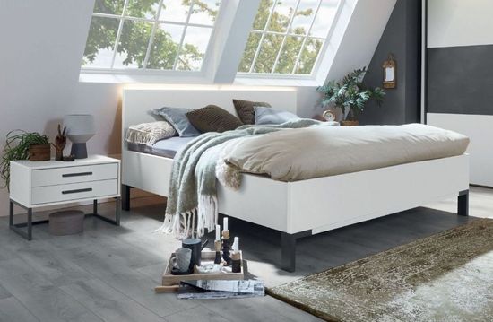 Wiemann Breda Wooden Headboard Bed in White - Variation Available