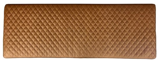 Langley Diamond Stitch Bench Brown Leather Small Cushion