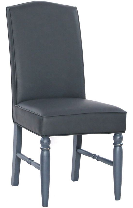 2 x Bishop Grey Faux Leather Dining Chair