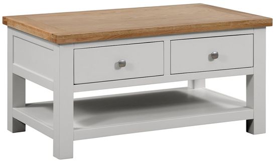 Lundy Grey Painted 2 Drawer Coffee Table