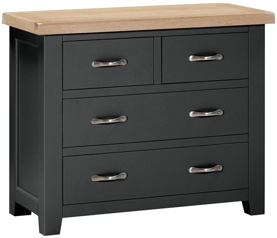 Wilmont Black Painted 2+2 Drawer Chest