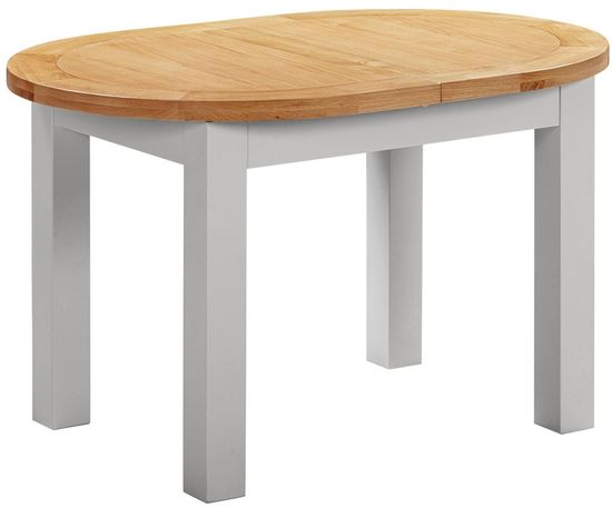 Lundy Grey Painted 4-6 Seater Oval Extending Dining Table - 130cm-170cm