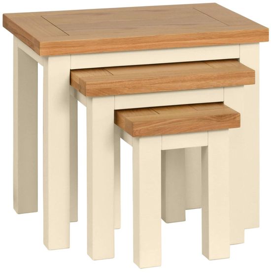 Lundy Ivory Painted Nest of 3 Tables