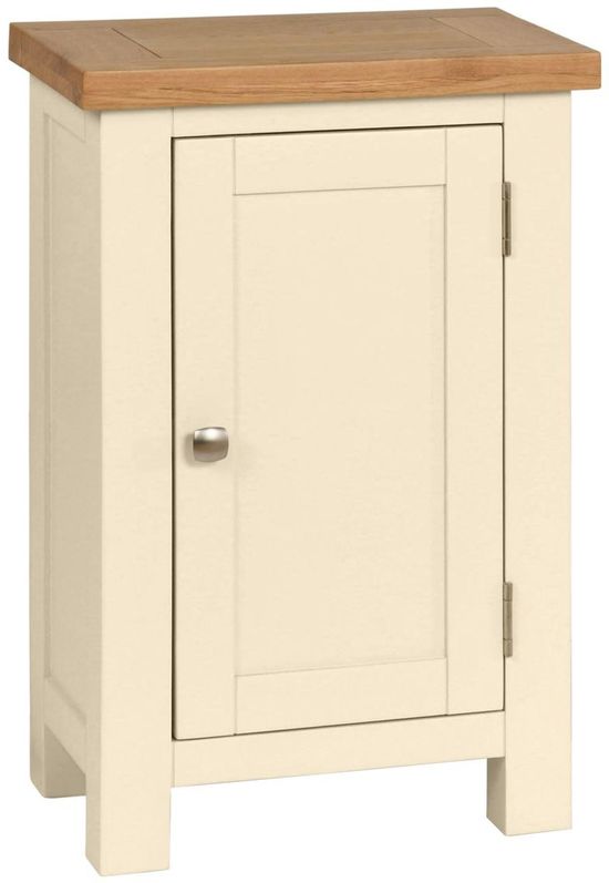 Lundy Ivory Painted 1 Door Small Hall Cabinet