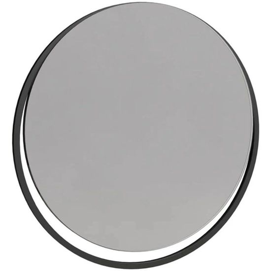 Clearance - Gillmore Space Federico Black Metal Frame Round Wall Mirror - 65cm x 65cm - FSS12616