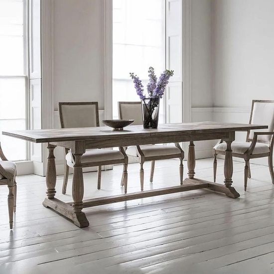 Clearance - Mustique Mindi Wood Extending Dining Table - 200cm-250cm - A223