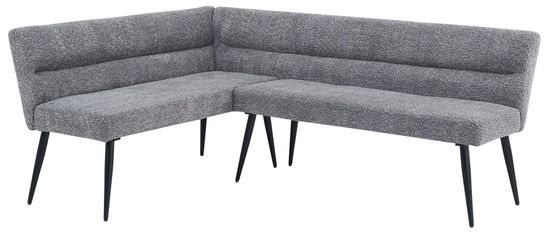 Monza Grey Fabric Corner Dining Bench - LHF