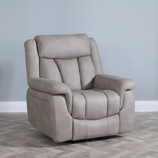 Dylan Sandstone Fabric Electric Recliner Armchair