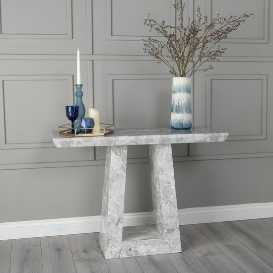 Milan Grey Marble Console Table