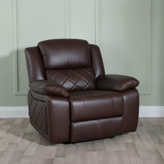 Bentley Brown Leather Recliner Armchair