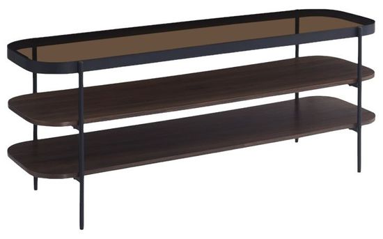Soho Walnut TV Unit with Shelves